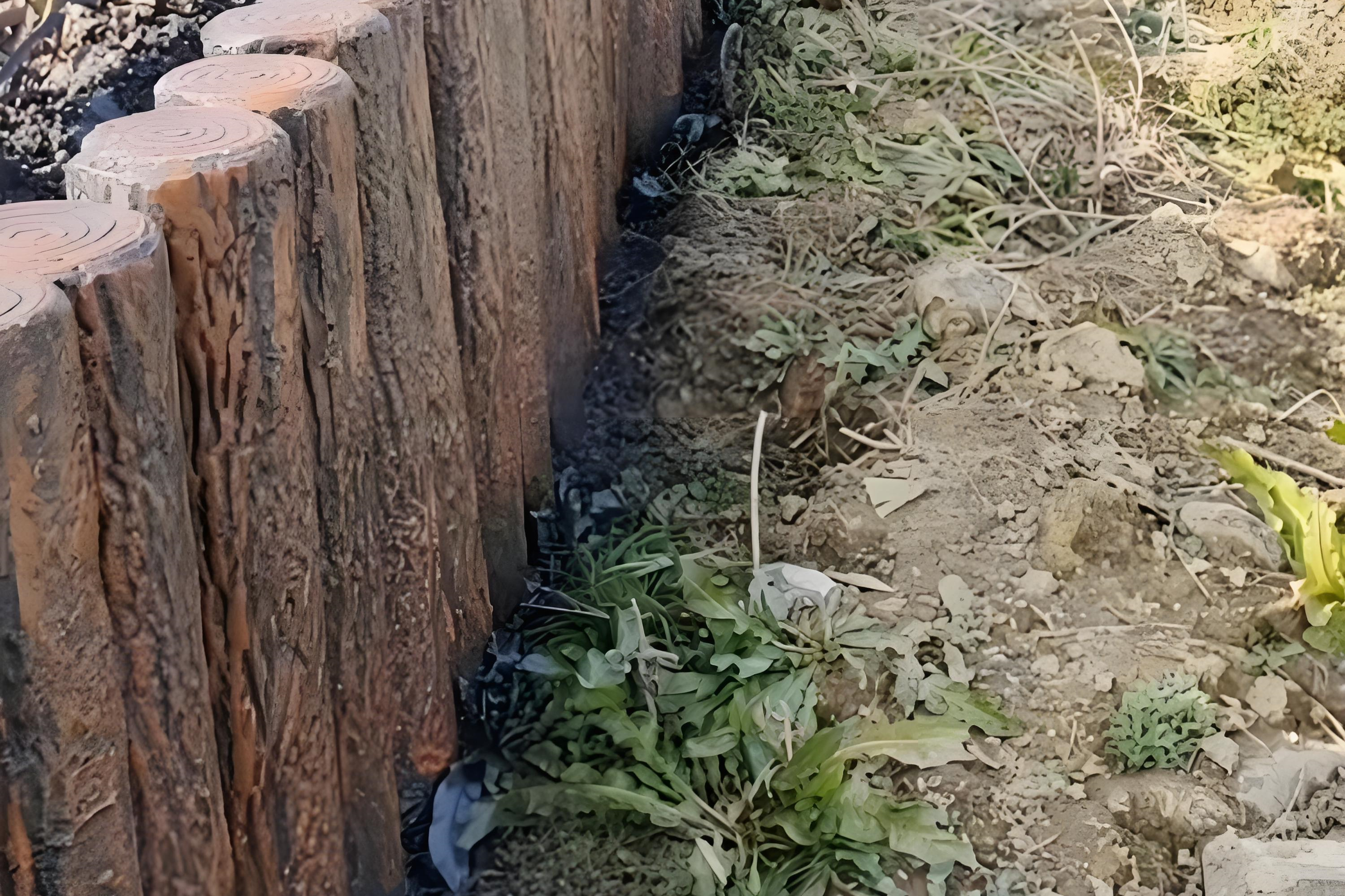 水泥樁批發(fā)廠家泓樺錦嘉-水泥仿木樁表面的紋理是如何制作出來(lái)的？
